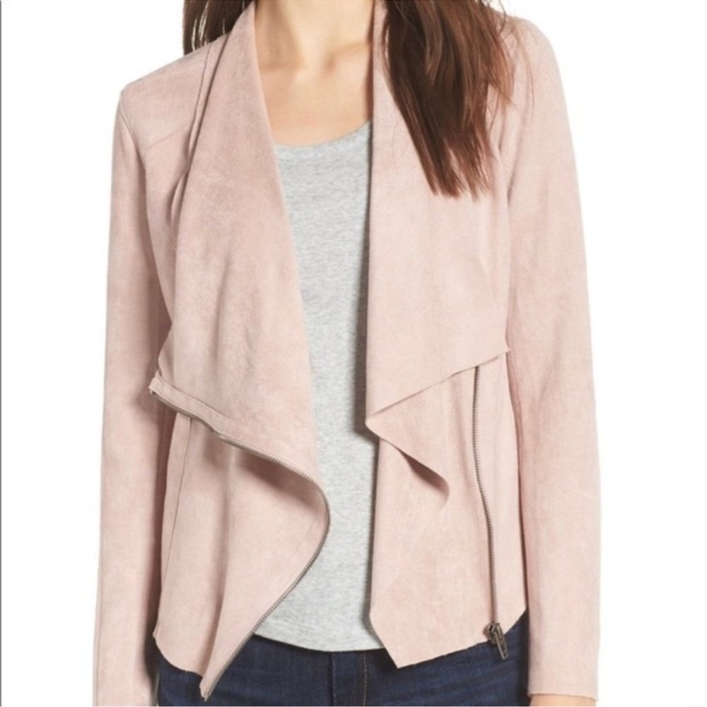 BlankNYC Pink Faux Suede Jacket S Small EUC